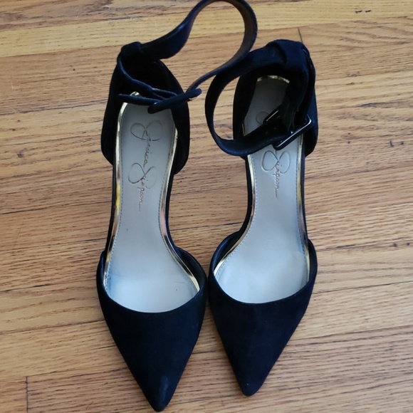 Jessica Simpson Shoes - JESSICA SIMPSON black suede ankle strap sandals